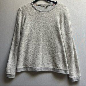 Dolan Anthropologie Silver Shine Metallic Crewneck Textured Sweater Sz S